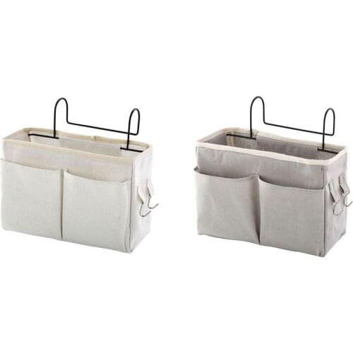 Dormitory Storage Basket Sundries Storage bag With Door Organization Bag Basket Rack Storage Bed Handle Hanging D8U7