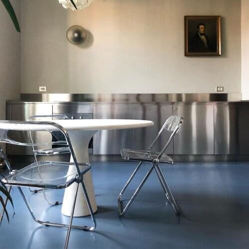 Transparent chair acrylic dining chair ins chair fashion net red photo chair clothing store makeup chair folding chair