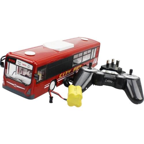 RC Car 6CH 2.4G Remote Control Bus City High Simulation One Key Start Function Bus With Realistic Sound & Light For Boys Gift