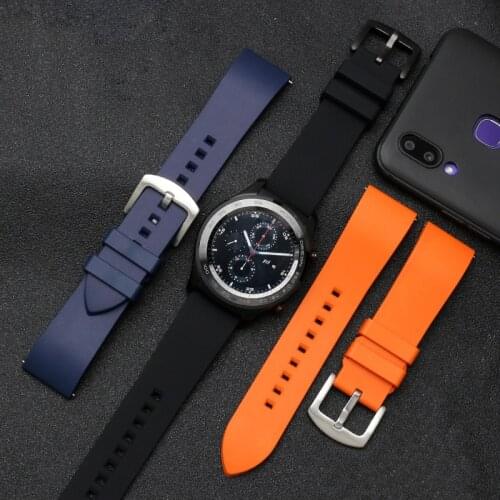 BEAFIRY Silicone Watch Strap 20mm 22mm 24mm Quick Release Fluorine Rubber Watchband Watches Band Waterproof for men Orange Black
