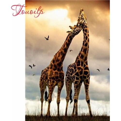 Bricolage complet forage diamant peinture girafe point de croix Kits de broderie pour la décoration murale de la maison