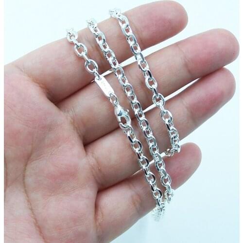 925 Sterling Silver Wide Anchor Chains with Clasp Fit Pendants, Most Fashion Glam Jewelry Chokers Necklaces Soul Gift for Women