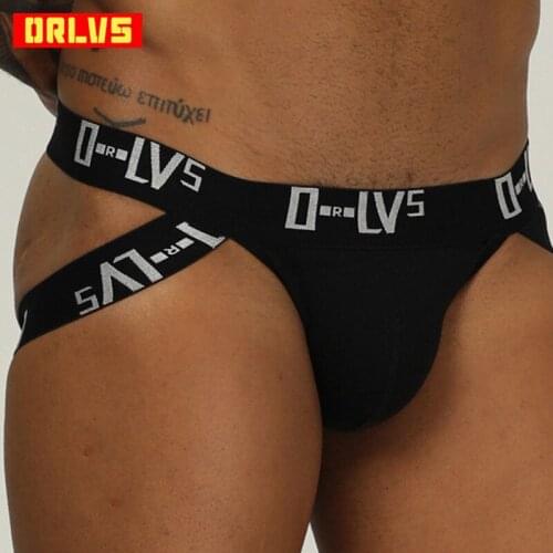 ORLVS Brand Jockstrap Men Underwear Sexy Thong Men G String Homme Cueca Tanga Penis Pouch Bikini Men Lingerie panties OR211