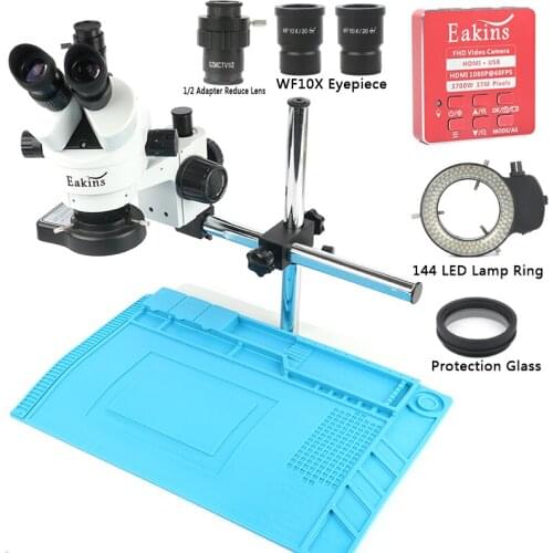 3.5-90X Simal-focal Stereo Trinocular Microscope 37MP HDMI Video Microscope Camera 1/2CTV Barlow Lens For Phone Welding Repair