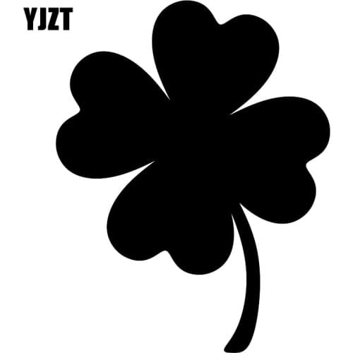 YJZT 12.1X15.6CM Four Leaf Lucky Window Bumper Decoration Decals Vinyl Car Sticker C25-0560