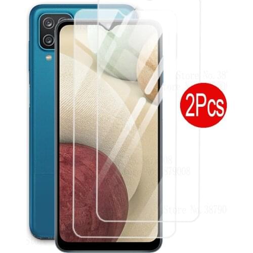 2Pcs Screen Protector For Samsung galaxy a12 Tempered Glass For samsung a12 a 12 12a 6.5'' Clean HD Full Cover Sklo On Galaxi
