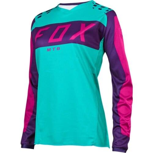 Motocross Jersey Women Long Sleeve FOXMTB Bike Shirt Ropa MTB Mujer Enduro Breathable Bicycle Downhill Jersey Ladies DH Shirts