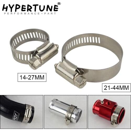 10PC 14-27MM/21-44MM Unversal Exhaust Turbo Adjustable Hose Clamp 201 Stainless Steel Turbo Exhaust Intercooler Silicone Coupler