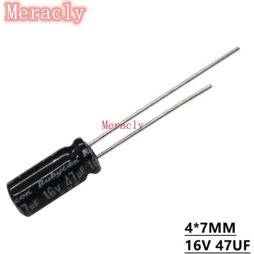 10PCS 16V 47UF Wholesale aluminum electrolytic capacitors 20% high frequency and low resistance, good quality
