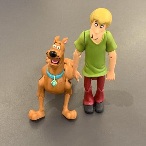 2Pcs Shaggy & Scooby Dog Action Figure Cartoon Doll Classic Movie Toys Kid Gift