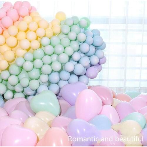 50 Pcs Color Latex Balloon Wedding Decoration Baby Shower Girl Birthday Party Balloon Sweet Colorful Party Ornaments Balloons