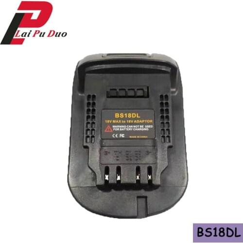 BS18DL Li-Ion Battery Converter Adapter For Bosch BAT609, BAT618, BAT611 18V MAX To 18V For Dewalt DCB200 Lithium Battery