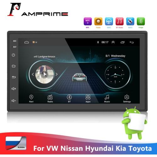 AMPrime 2 din 7" Car Radio Android Multimedia Player audio GPS Navigation For Volkswagen Nissan Hyundai Kia Toyota Car stereo