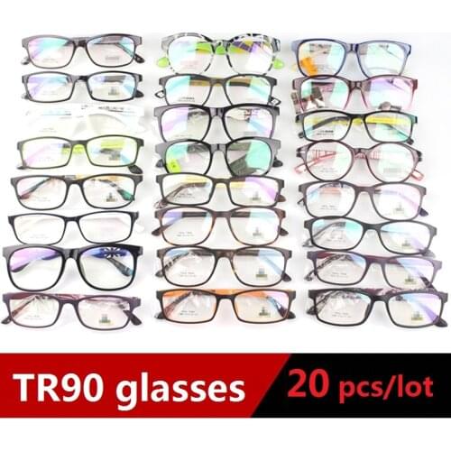 Cubojue Wholesale Glasses Frame Women Men 20 Pcs/lot TR90 Eyeglasses Male Students Spectacles Full Rim