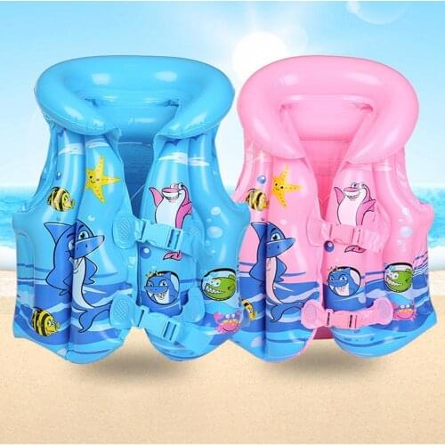 Baby Life Jacket Cartoon Printing Large Buoyancy PVC Inflatable Swimming Vest Childrens Swimsuit for Kids Water Safety