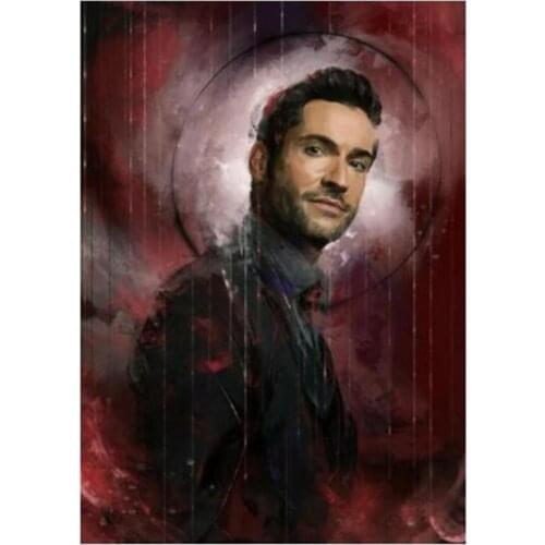 DIY Diamond Mosaic Lucifer Morningstar Poster Needlework Full Square Diamond Painting Cross Stitch Crystal Wall Art WG2625