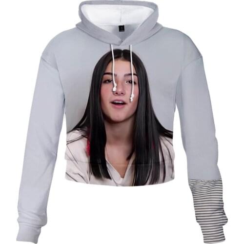 The Hype House Hoodies Charli Damelio Sweatshirts Addison Rae Cropped Hoodie Pullover Harajuku Tracksuit Print Women Casual Full