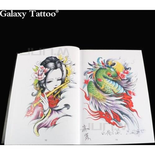 New Tangmen Tattoo 3 Tattoo Book Manuscript Album Geisha Flower Elephant God Auspicious Carp Phlegm Fashion Popular Pattern