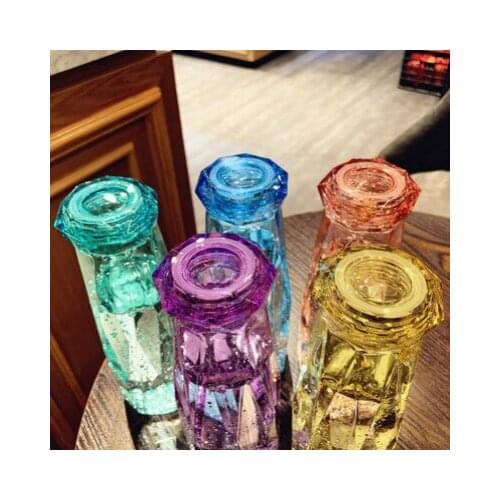 Korean Version Gift Water Glass Diamond Cup Net Red Glass Water Cup Fresh Ins Transparent Diamond Cup