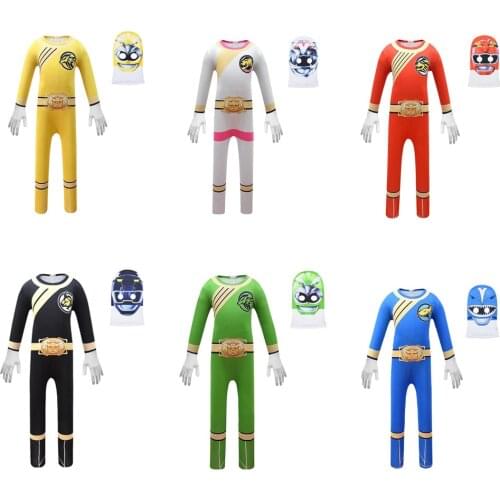 Hyakujuu Sentai Gaoranger Cosplay Costume Jumpsuit Outfits Bodysuit Halloween Carnival Costumes For Kids