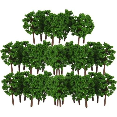 100pcs Model Trees 1:150 N Scale Layout Garden Park Street Buildings Diorama Landscape Scenery Accessories