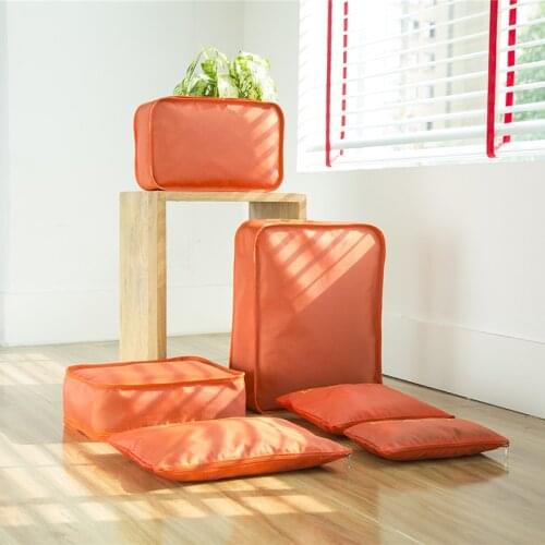 Nylon Packing Cube Travel Bag System Durable 6 Pieces One Set Large Capacity Of Bags Unisex Clothing Sorting Organize Bag