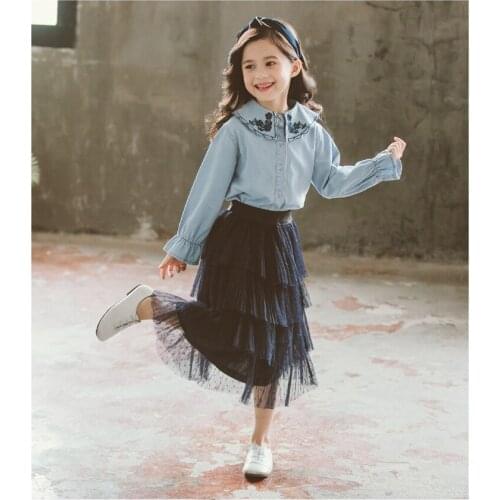 New Dress For Girls Long Sleeves Kids Dress Girl Princess Party Clothes Winter Spring Girl Lace Dress Cotton Children Clothing