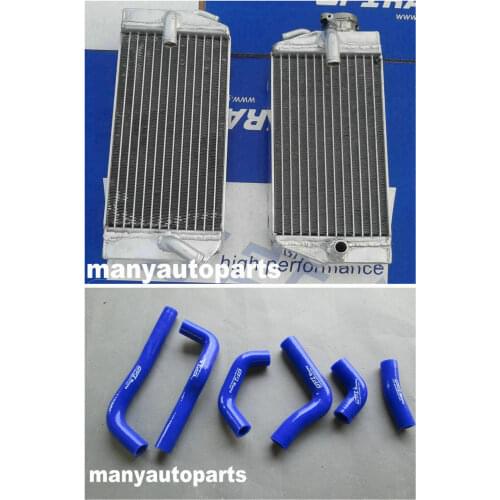 Full aluminum radiator&BLUE hose kit FOR Honda CRF450R CRF 450 R 2002 2003 2004 04 03