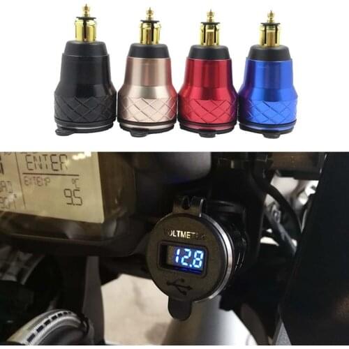 QC3.0 Dual USB Motorcycle Charger Plug Socket Cigarette Lighter Adapter LED Display For BMW F800GS R1250GS R1200GS/RT