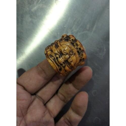 Rare Old QingDyansty bone ring Statue / Sculpture, Free shipping