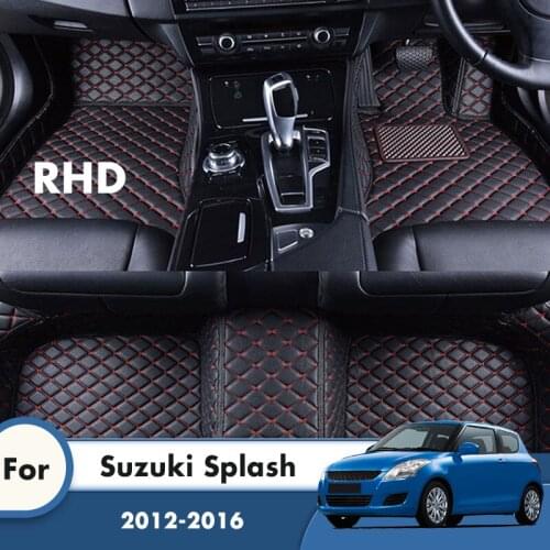 RHD Car Floor Mats For Suzuki Splash 2016 2015 2014 2013 2012 Carpets Custom Auto Styling Foot Pads Car Accessories Interior