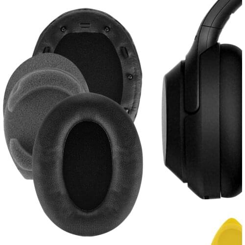 Geekria QuickFit Protein Leather Replacement Ear Pads for Sony WH-1000XM3 Headphones Earpads, Headset Ear Cushion Repair Parts