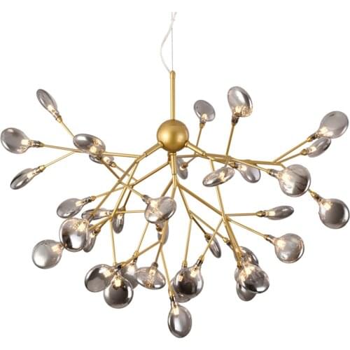 Nordic Design Firefly LED Chandelier Light Fixture Tree Branch Hanging Lamp Dining Room Lustres Chandeliers Home Decor Lighting