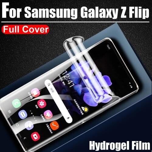 999D Ultra Clear Hydrogel Film Soft LCD Full Screen Protectors Coverage for Samsung Galaxy Z flip Protective Film(not glass)