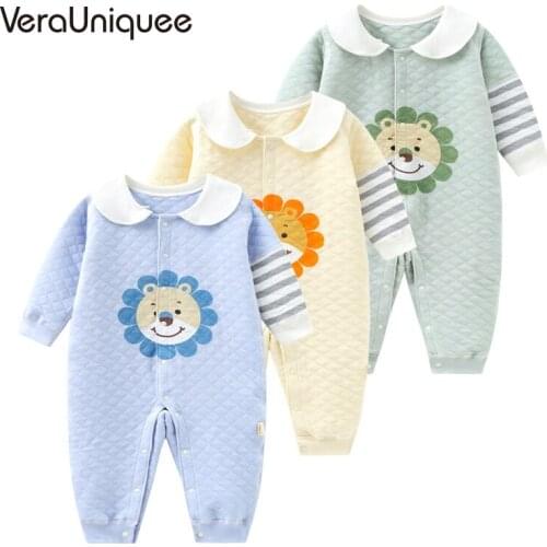 VeraUniquee Baby Clothes Boy 0-24M Winter Fashion New Cartoon Costume Baby Girl Clothing Infant Long Sleeve Baby Girl Clothing