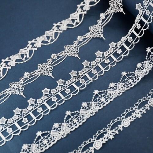 Embroidery bar code wave skirt fringe Lolita womens clothing accessories water soluble lace