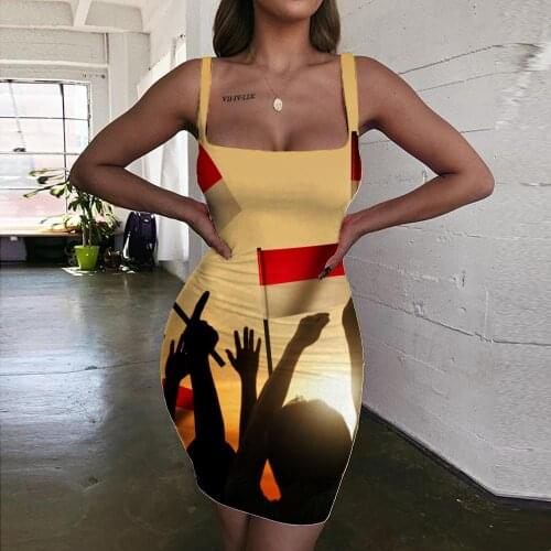 Giyu Brand Monaco Flag Dress Women Monaco Vestido Sexy Character Ladies Dresses Harajuku Bodycon Dress Colorful Sundress