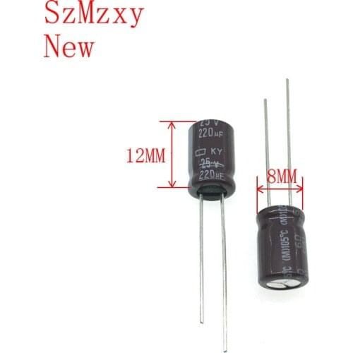 10PCS 25V220UF KY 25V 220UF 105C 220UF25V kingbox