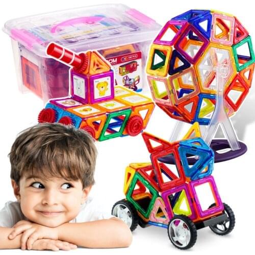 168-30pcs Big Size Magnetic Designer Magnet Building Blocks Accessories Educational constructor Toys For Children