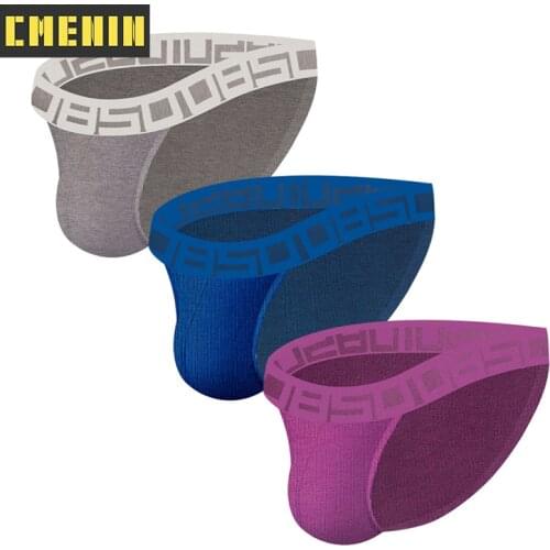 3PCS New Arrival Sexy Man Underwear Briefs Comfortable Mens Briefs Jockstrap Bikini Gay Underwear Innerwear Cuecas BS3125