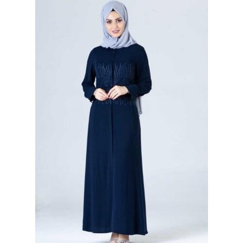 Abaya Turkish Muslim Long Dress Turkey Garment Hijab Moroccan kaftan autumn 3abaya European Clothing plus size Dresses Dubai