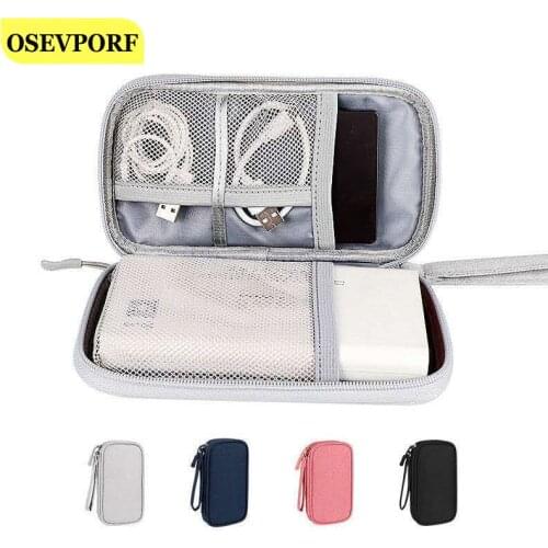Phone Digital Charger Storage Bags USB Cable Earphone Storage Bags for Sony JBL Zipper Design Protective Case for iPhone Samsung
