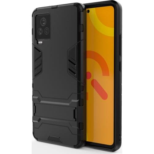 Phone Case For iQOO 7 Case Shockproof PC Back Hard Heavy Armor Phone Bumper Stand Cover For Vivo iQOO 7 Cover For iQOO 7 Fundas