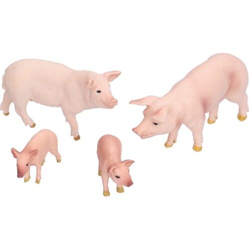 Kid Toys Simulated Pig Animals Model Farm Animal Cute Pig Wild Boar Family Figurines Action Figure Educational Toys Home Decor