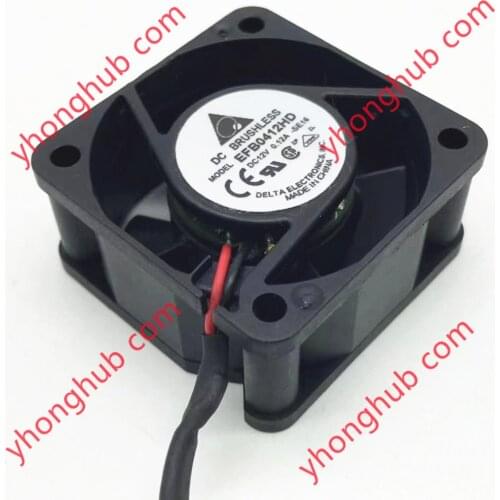 Delta Electronics EFB0412HD Server Cooling Fan DC 12V 0.12A 40x40x20mm 2-wire