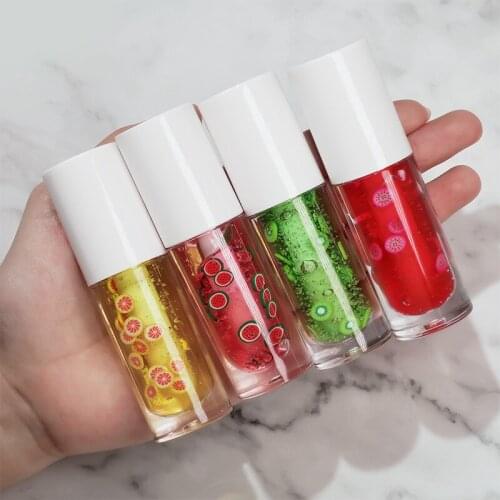 New Arrival Fruit Scents Moist Liquid Lipstick Vegan Smooth Lip Gloss Cosmetics White Tube Lip Gloss Vendors Custom Label