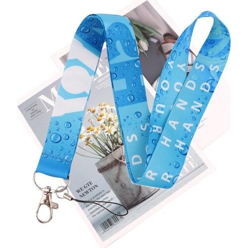 JY320 Please wash your hands Lanyard Fashion Molecular Structure Neck Lanyard Phone Key For Doctor Nurse Accessories