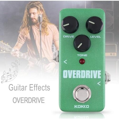 KOKKO Mini Green Electric Guitar Bass Effect Pedal OVERDRIVE Delivers Warm Natural Overdrive Sound True Bypass Full Metal Shell