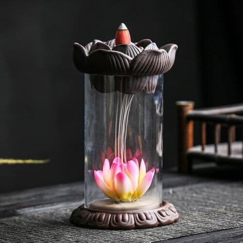 Backflow Incense Burner Indoor Sandalwood Aloe Soothing Incense Burner Zen Creative Decoration Style Room Decor Incense Holder