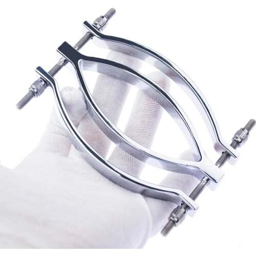 Metal Adjustable Vaginal Clamp Spreader/Labia Clamp Exotic Accessories Clit Stimulator Sex Toys For Women Couples Bondage Gear